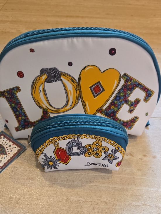 Brighton Handbags - New Brighton "Charmed Love" Two Piece Jewely Pouch Set